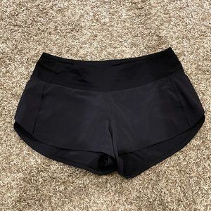 Lululemon Speed Up Low Rise Shorts w/Liner Size 4 Black